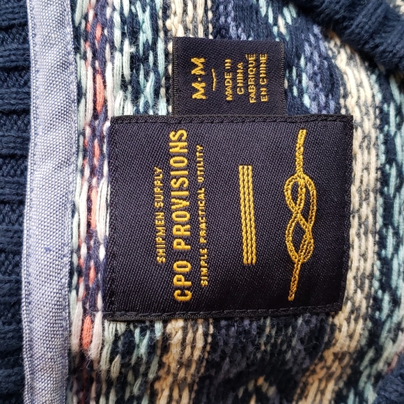 014 Urban Outfitters CPO Spring Fair Isle Striped Pullover Sweater sz M Men's - Picture 7 of 11